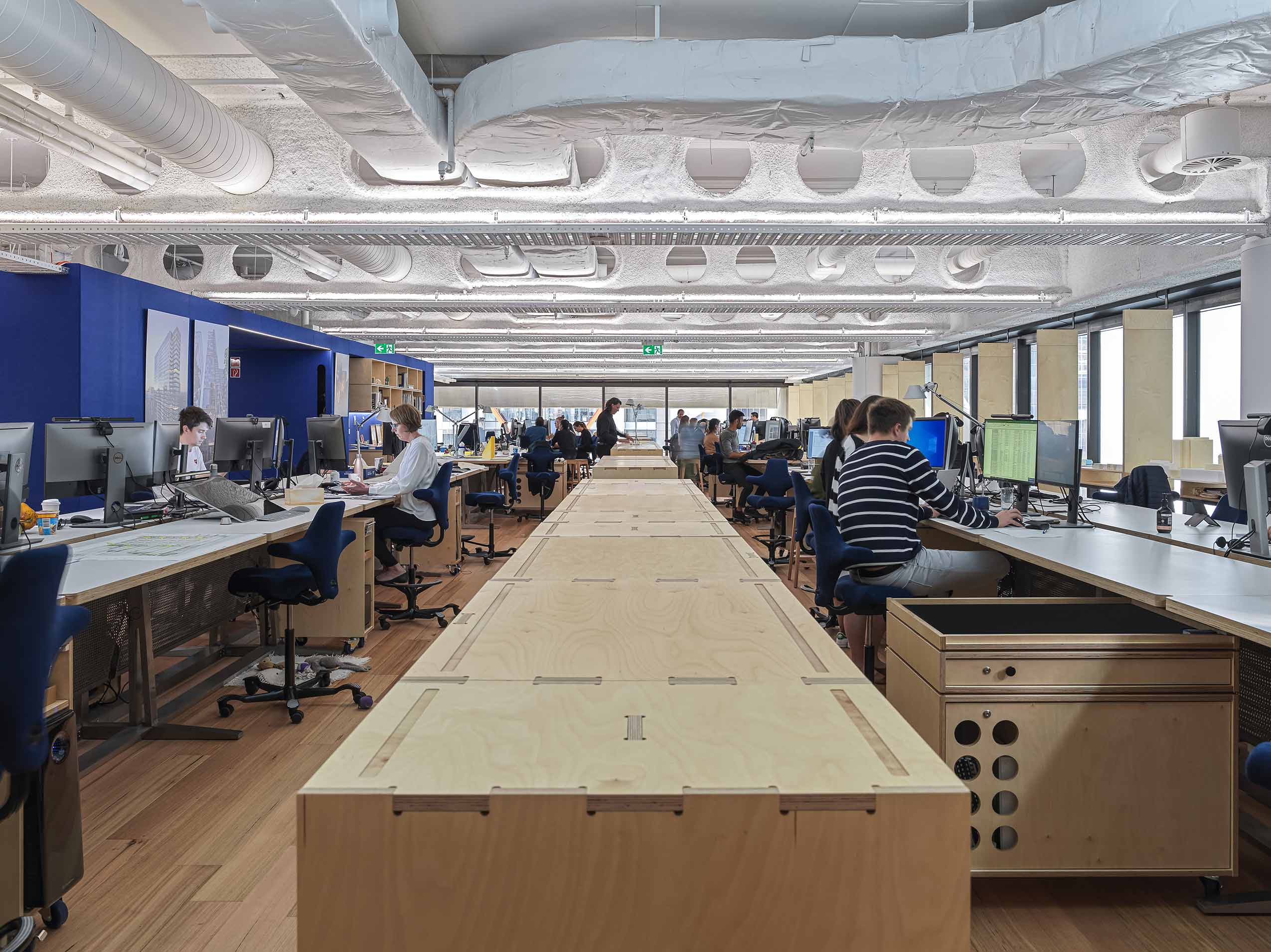 HÅG Capisco chairs in open workspace at Fitzpatrick & Partners office. Photo: Mark Syke